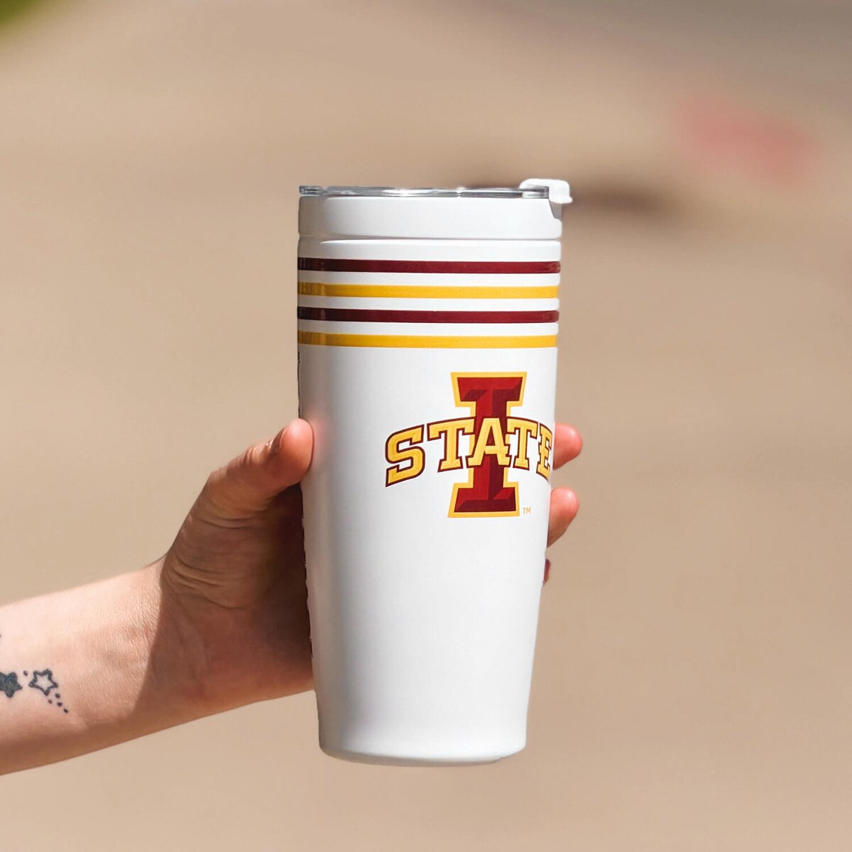 I-State Pinstriped Cardinal and Gold Tumbler 20-ounce